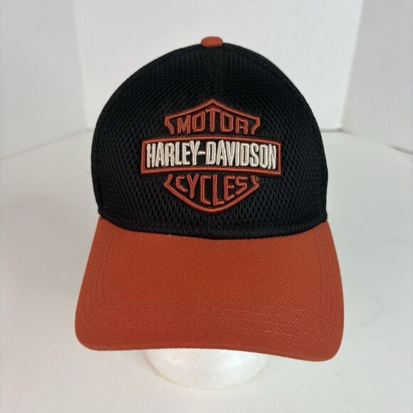 Harley Davidson Hat, Black, Small/Medium, New Era 39 Thirty, Motorcycle, Logo - Picture 1 of 8